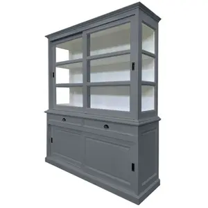 Jacksonport Display Cabinet Trafic Grey/White