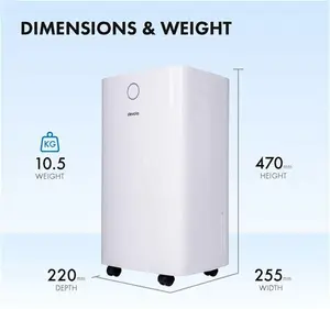 Devola 12L Compressor Dehumidifier, With Dust-Proof Filter - DV12L White