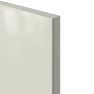 GoodHome Stevia Innovo handleless Gloss cream Slab Drawer front, bridging door & bi fold door, Pack of 2 (H)340mm (W)297mm (T)18mm