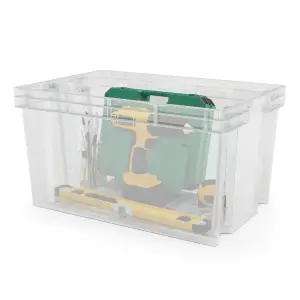 Form Xago Heavy duty Clear 51L Plastic Stackable Storage box