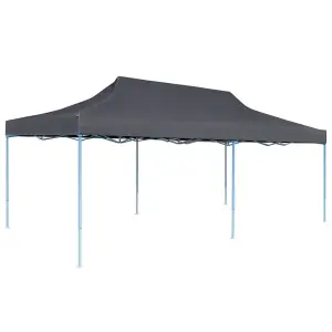 Berkfield Folding Pop-up Partytent with Sidewalls 3x6 m Anthracite