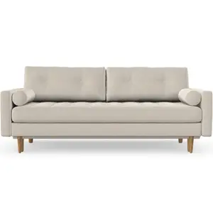 Jacquelyn 3 Seater Bouclé-Sofa Bed Nata Boucle White