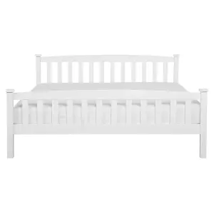 Wooden EU King Size Bed White GIVERNY