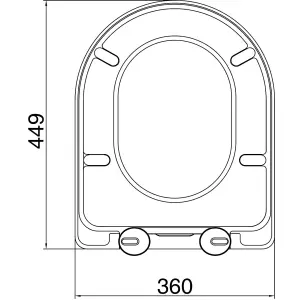 Euroshowers Standard D Shape Soft Close Quick Release Toilet Seat