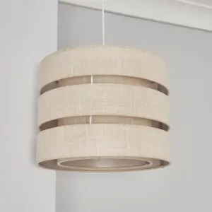 Inlight Natural Woven effect Slubby Light shade (D)28cm