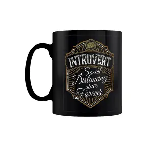 Grindstore Introvert Social Distancing Since Forever Mug Black (One Size)