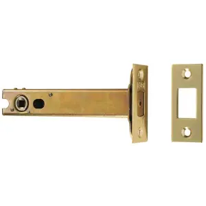 64mm Tubular Deadbolt Lock & 5mm Follower - Electro Brassed Bathroom Turn