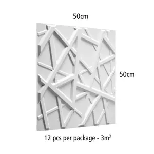 Olivia Design 12 Boards 50x50cm 3D Wall Panel