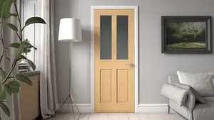 Green & Taylor Traditional Oak 2 Lite Frosted Glass Internal Door