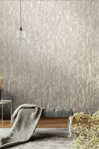 Holden Decor Enigma Beads Taupe Industrial Trend Textured Wallpaper