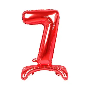 Realmax Standing Number 7 Foil Balloon Red (One Size)