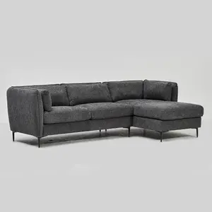 Axel Corner Sofa in Mikah Ashen Right Hand Facing