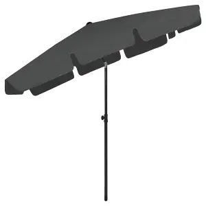 Berkfield Beach Umbrella Anthracite 200x125 cm