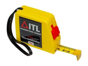 Premium 3m Insulated Non-Conductive Tape Measure for Safe and Accurate Measurements