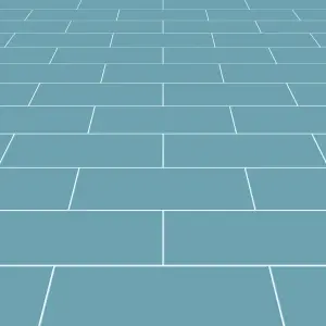 Glina Blue Gloss Ceramic Indoor Wall Tile, Pack of 34, (L)297mm (W)97mm