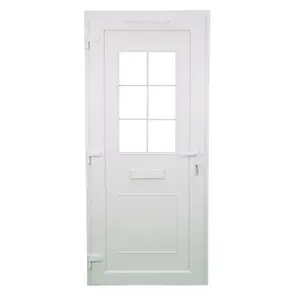 Fortia Mindil Clear Glazed White RH External Front Door set, (H)2085mm (W)920mm