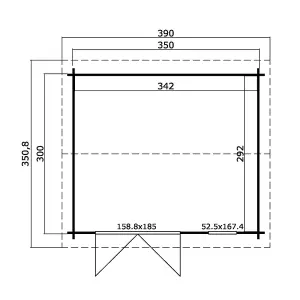 Lasita Ollerton Summer House - 3.5m x 3m - Garden Log Cabin Double Glazed