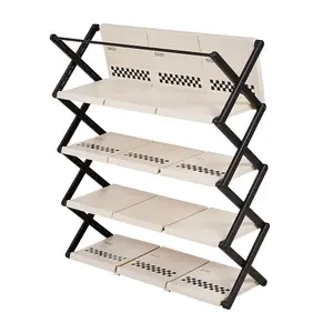 White 5-Tier Foldable Shoe Rack for Home and Dorm