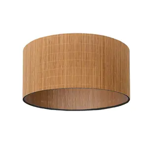 Lucide Magius Scandinavian Flush Ceiling Light 42cm - 1xE27 - Light Wood