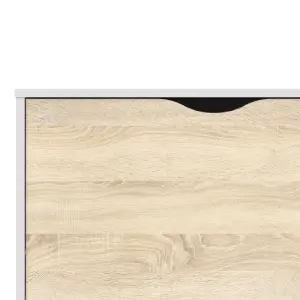 OSLO TV UNIT 2 DRW 4 SHELVES WHITE OAK