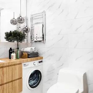 10 Pcs PVC Decorative Wall Panels for Kitchen & Bathroom Waterproof Marble Effect Wall Covering