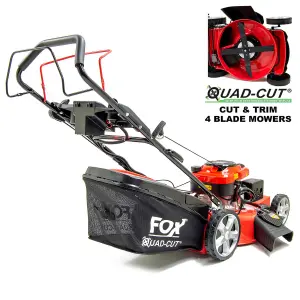 Petrol Lawn Mower Wolf Fox 4 Blades 560E 22" 56cm Electric Start Self Propelled