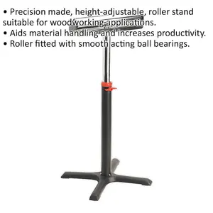 Adjustable Freestanding Roller Stand for Woodworking - 90KG Capacity