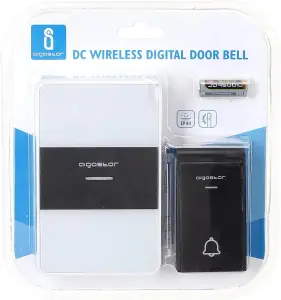 Aigostar Panda Series Wireless Doorbell, IP44 Waterproof Cordless Door Chime Kit with 1 Receiver