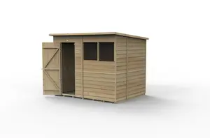 4LIFE Pent Shed 8x6 - Single Door - 2 Windows