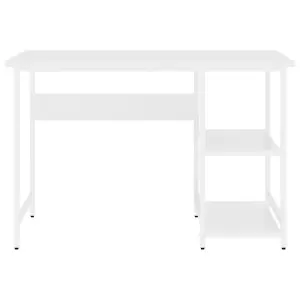 Berkfield Computer Desk White 105x55x72 cm MDF and Metal