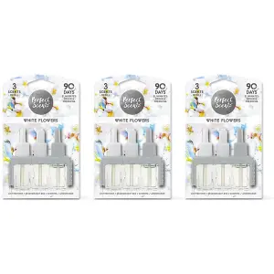 Perfect Scents White Flowers Refill, Compatible with 3volution, 20ml (Pack of 3)