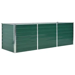 Berkfield Garden Raised Bed Galvanised Steel 240x80x77 cm Green