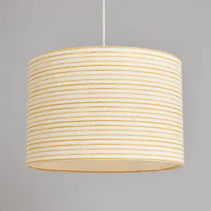 Litecraft Stripe Yellow Easy Fit Lamp Shade