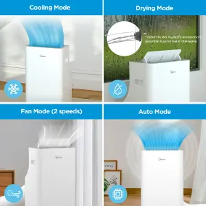 Midea Smart Portable Air Conditioner 9000 BTU - WiFi, Smart Home & App, 24H Timer, Window Kit Included, Ultra Quiet