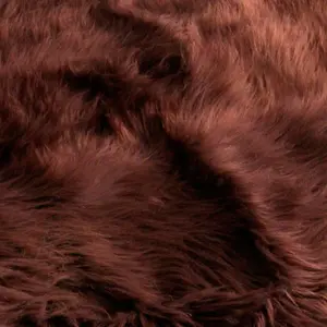 Luxurious Brown Sheepskin Rug XXL