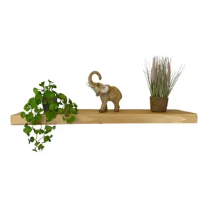 Handmade Wooden Floating Shelf Antique Grey / 4.50cm H x 150cm W x 22cm D