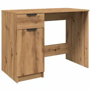 Berkfield Desk Artisan Oak 100x50x75 cm Engineered Wood