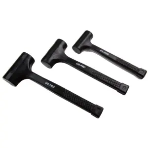 US PRO 3pc Rubber Dead Blow Hammers, Hammer 1lb 2lb 3lb Set 1664