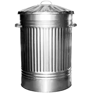 Extra Large Galvanised Bin Retro  Style Bin - 130L Steel Bin