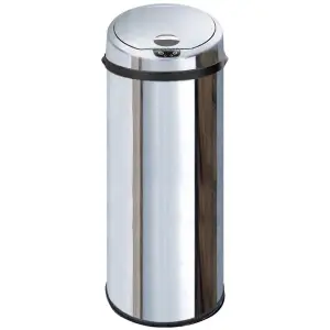 Inmotion 50L Chrome Stainless Steel Auto Automatic Sensor Kitchen Waste Dust Bin