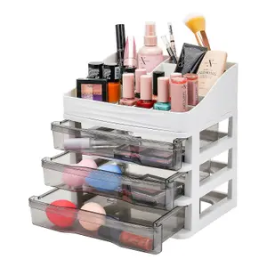 Makeup Organizer - Cosmetic Organiser Transparent Drawer -Cosmetic Box Tray with Drawers - Vanity Countertop Display Case