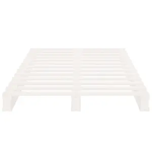 Berkfield Pallet Bed White 90x200 cm Solid Wood Pine