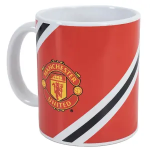 Manchester United FC Core Stripe Mug Red/Black/White (One Size)