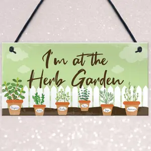 Red Ocean Novelty Garden Signs And Plaques Herb Garden Sign Shed Sign Home Decor Gift Keepsake