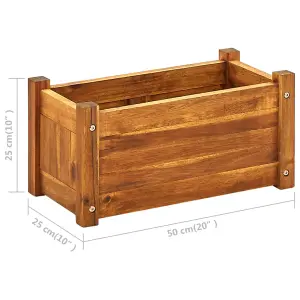 Berkfield Garden Raised Bed Acacia Wood 50x25x25 cm