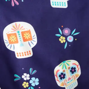 Catherine Lansfield Sugar Skull Fiesta Reversible Duvet Cover Set with Pillowcase Purple