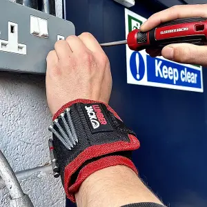 Lumberjack Magnetic Wristband Best DIY Gift, Easily Fit 8-12 Screws, Nails, Wrenches, Drill Bits, Gadgets for Men, Gifts for Dad