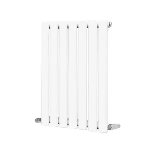 Right Radiators 600x413mm Horizontal Single Oval Column Designer Radiator White