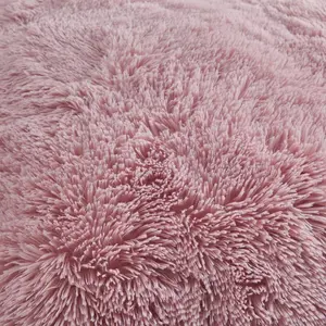 Cuddly Faux Fur Duvet Cover Set with Pillowcases Blush / 220 x 260cm Duvet Cover + 2 Standard Pillowcases