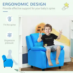 HOMCOM Kids Recliner Armchair Game Chair Sofa Children Seat In PU Leather